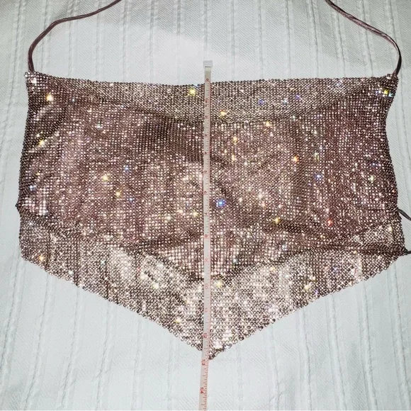 Better Be Glittering Bandeau in Rose Gold - Picture 6 of 9
